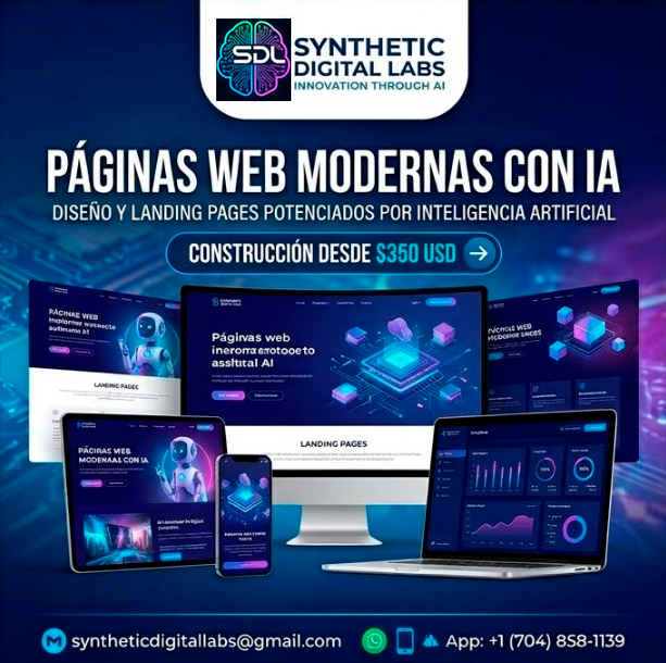 Diseño de Sitio Web Moderno en Azul