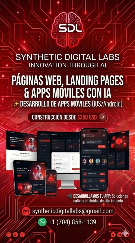 Aplicaciones Móviles con IA en Rojo